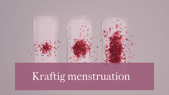 Kraftig menstruation Stofbind natbind