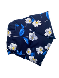 Varmepude - Blå med hvide blomster