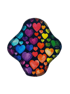 Trusseindlæg 16 cm - Sort med hjerter